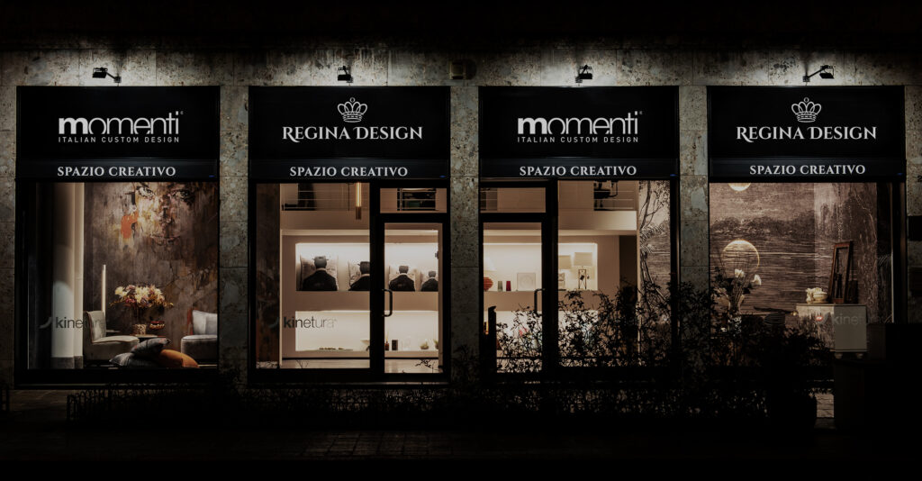 Ingresso showroom contatti Regina Design Monza