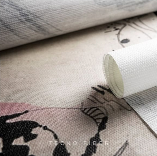 Primo piano di un rotolo di Tecno Fiber Momenti