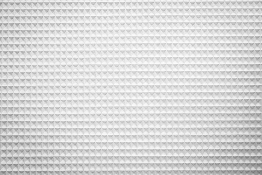 Texture tridimensionale bianca di Acoustic Fiber in primo piano