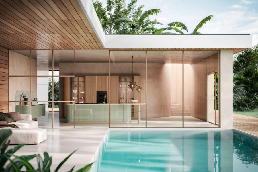 Cucina DOMINA con piscina e design elegante Aster Cucine