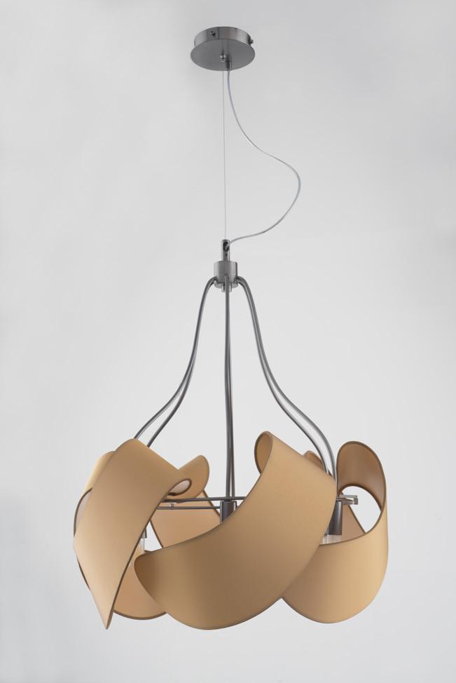 Lampada Paralumen con vele color caramel – Design Nigel Coates